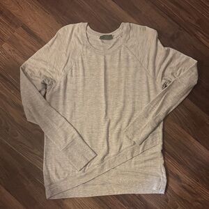 Athleta Light Gray Crew Neck Top